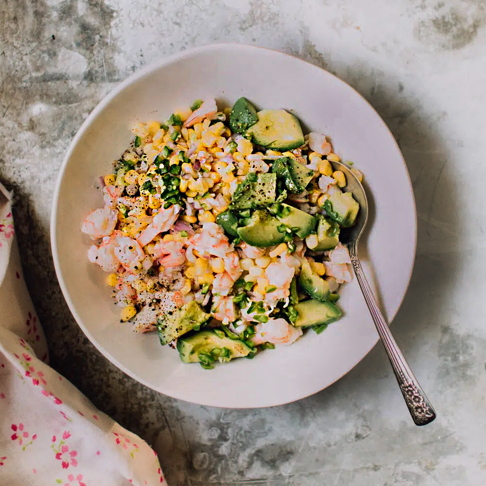 Shrimp, Corn, and Avocado Ceviche